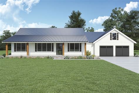 ranch homes with metal roofs house plans|Metal Ranch Home with Detached Garage .